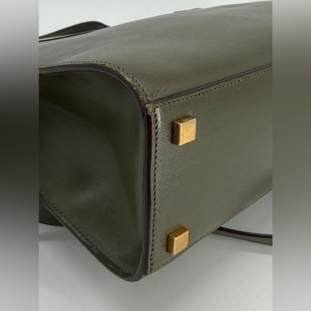 Saint Laurent Manhattan Green Leather Shoulder Bag - Picture 11 of 16